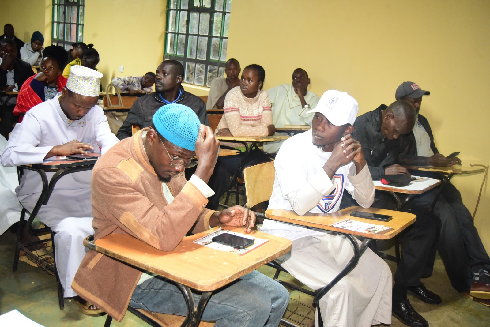 Students attending a career session