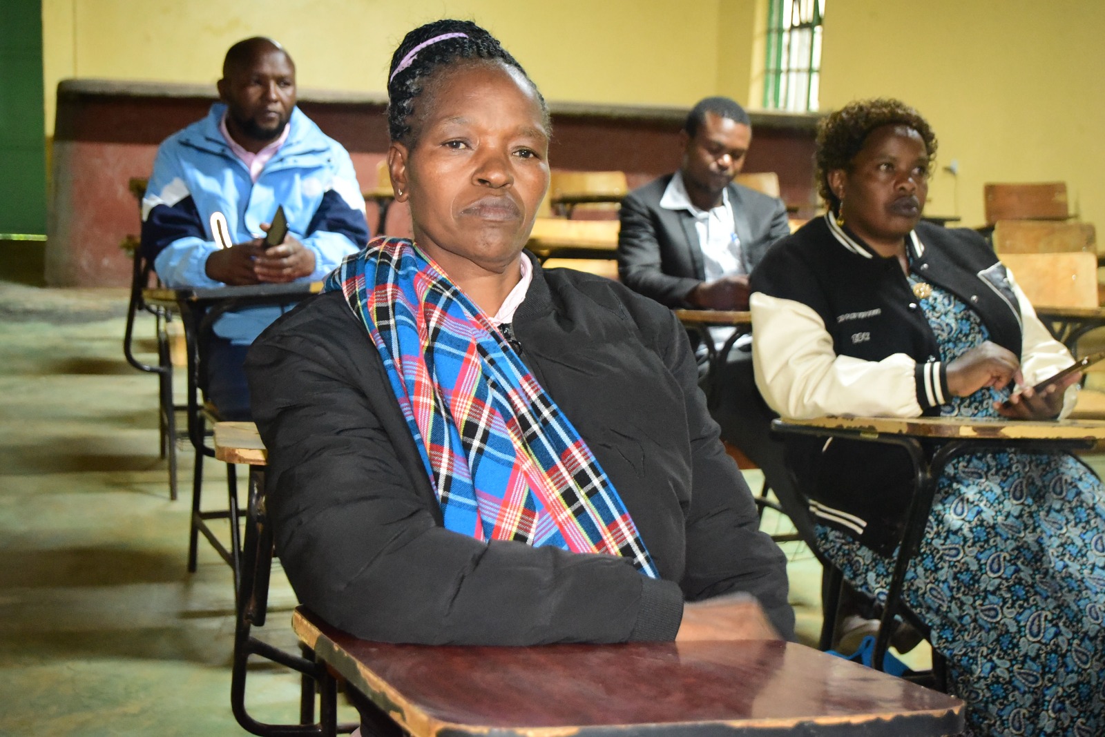 Student attending a training session